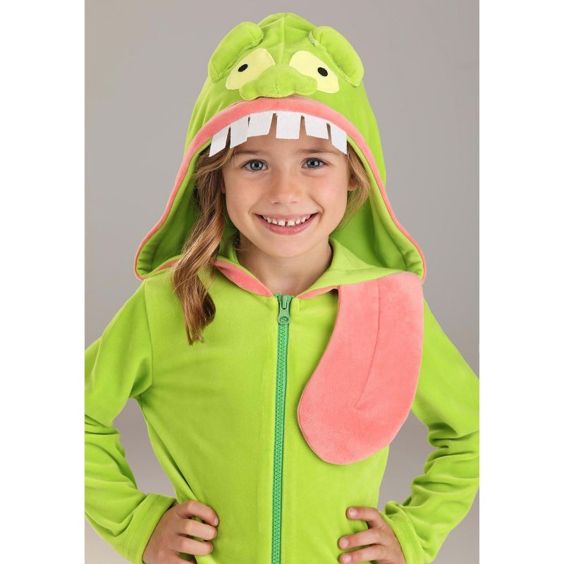 HalloweenCostumes.com Ghostbusters Slimer Toddler Hoodie Costume for Girls., 4 of 6