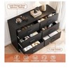 Modern 6-Drawer Dresser, Black Wooden Chest with Metal Handles, Storage for Bedroom, Living Room, Hallway - 3 of 4