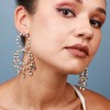 SOHI Women's Crystal Silver Party Drop Earrings - 3 of 4