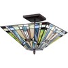 Homestock Kinsey 2-Light Tiffany Style Mission Semi Flush Ceiling Fixture With 14 In. Shade - 2 of 4