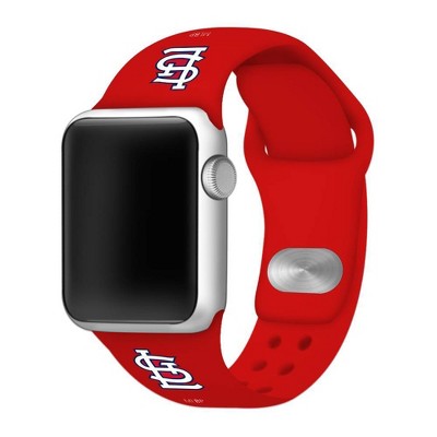 MLB Saint Louis Cardinals Apple Watch Compatible Silicone Band 42mm - Red