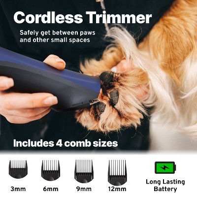 Blue Pet Grooming Vacuum Kit with Multiple Attachments