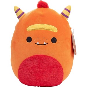 Squishmallows Original 10-Inch Ernest The Orange Monster - Official Jazwares Halloween Plush - Collectible Soft & Squishy Monster Stuffed Animal Toy - 1 of 3