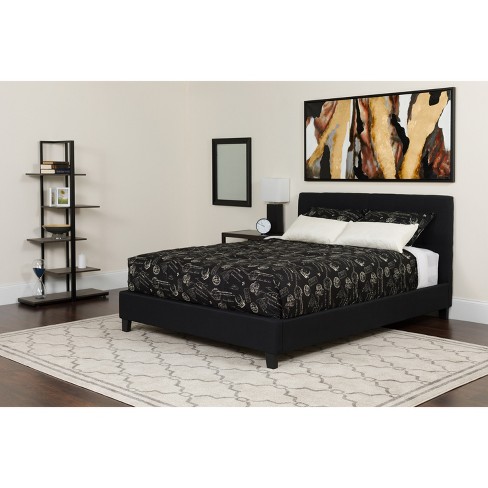 Flash Furniture Chelsea Upholstered Platform Bed With Quilted Headboard And Pocket Spring Mattress Target