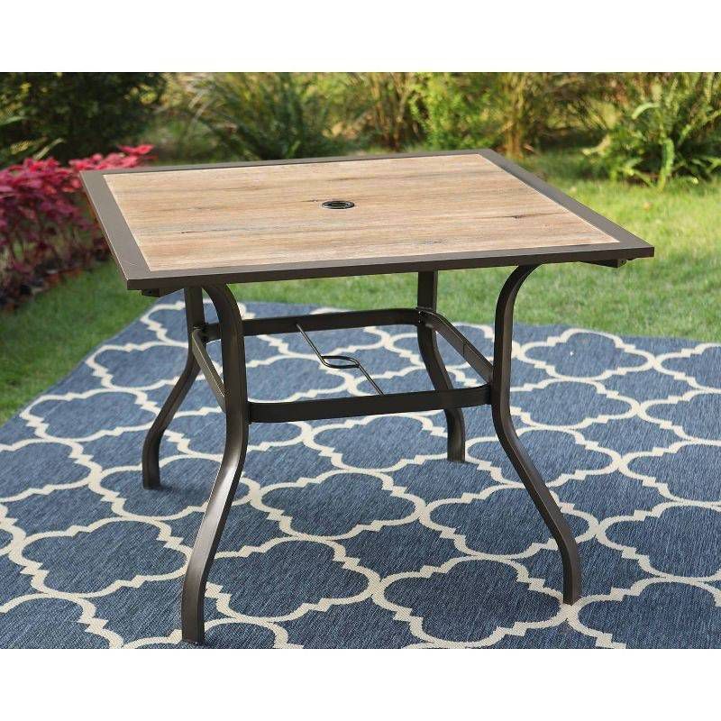 37&#34;x37&#34; Square Patio Dining Table with Umbrella Hole - Captiva Designs, 2 of 10