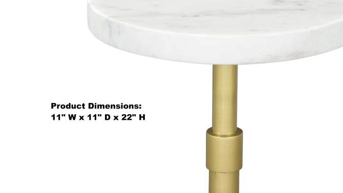 Augustus Side Table Marble White - ZM Home, 2 of 13, play video