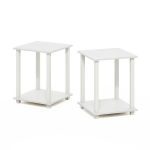 Furinno Simplistic End Table, Set of Two, White/White - 1 of 1