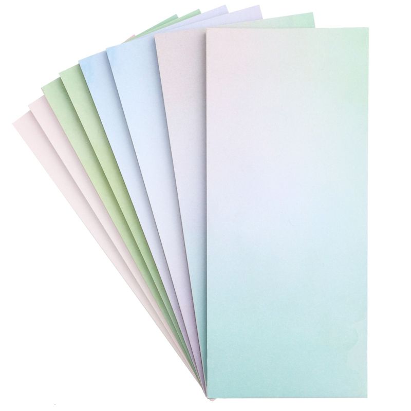 Paper Junkie 8 Pack Watercolor Pastel Sticky Notes, Gradient Color To Do Notepads (5.5 x 2.35 In, 50 Sheets Per Pad), 4 of 7