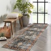 Coolmee Washable Area Rug for Living Room Distressed Vintage Soft Boho Floral Rug Non Slip Accent Carpet for Home Office - 3 of 4
