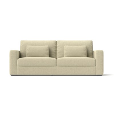 SKRAN Modern 3 Seater Lounge Sofa Upholstered with Compressed Cushions and Detachable Cover,Ergonomic Design Sofa for Living Room,Small Spaces