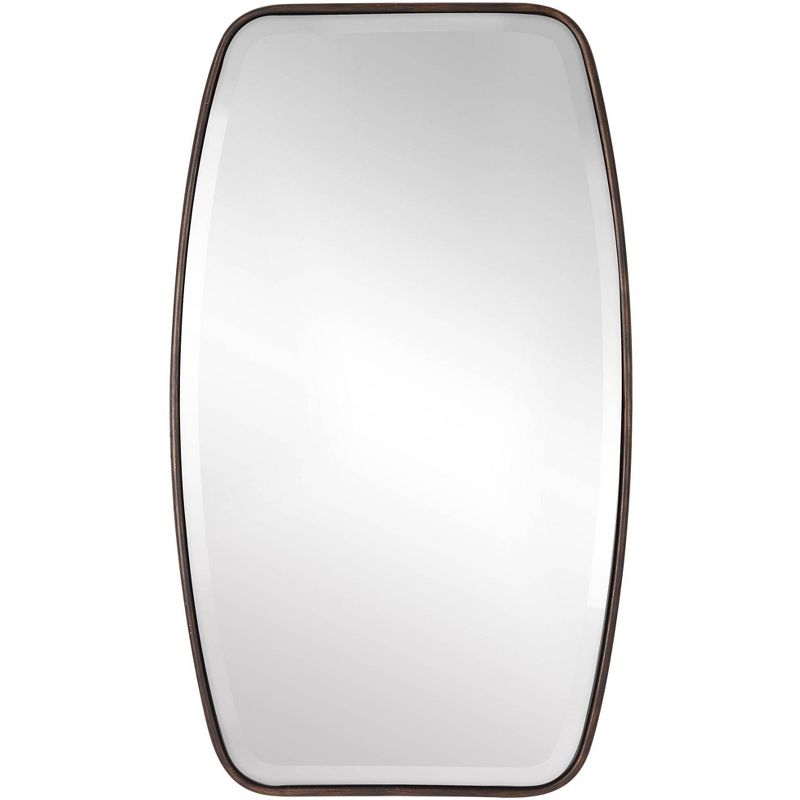 Uttermost Rectangular Vanity Accent Wall Mirror Modern Beveled Dark Bronze Frame 21 1/4" Wide for Bathroom Bedroom Living Room, 1 of 2
