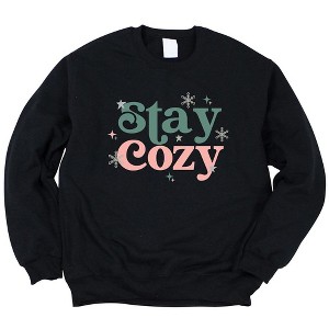 Simply Sage Market Women's Graphic Sweatshirt Stay Cozy Snowflake - 1 of 2