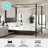Martha Stewart Hayes Queen Size Solid Wood Canopy Platform Bed with Wood Headboard and Footboard, No Box Spring Needed, Dark Gray - 4 of 4