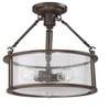 Quoizel Lighting Buchanan 3 - Light Semi-Flush Mount in  Western Bronze - 2 of 4