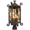 John Timberland Casa Seville Rustic Vintage Outdoor Pier Mount Light Dark Walnut 23 1/2" Hammered Champagne Glass for Post Exterior Barn Deck - 2 of 3