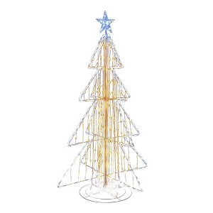 Resenkos 5-Ft Animated Christmas Tree with Warm and Cool LED Lights - White - 1 of 4