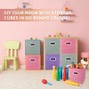 SEVOBAL 6pc Fabric Storage Cubes Organizer Duty Cube Storage Bin Clothes Storage Box Closet Baskets in Shelves Home, Multicolored, 10.14"*4.29"*10.14" - 3 of 4