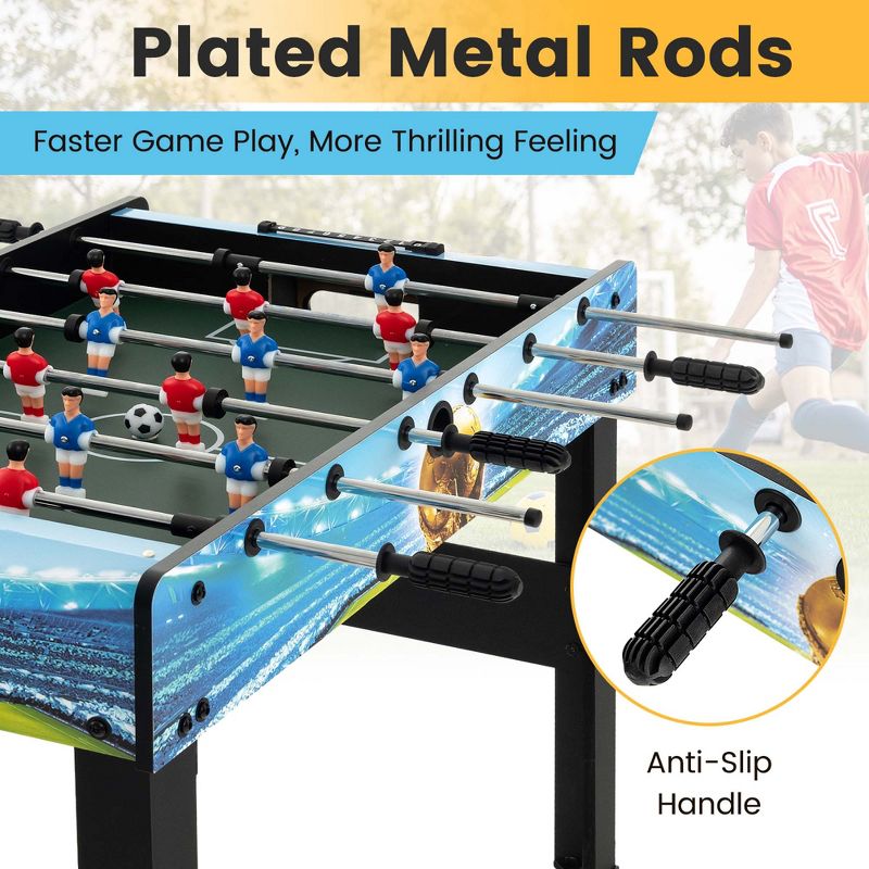 Costway 37 Inches Foosball Table with Removable Legs, 2 Balls and 2 Manual Scorers, 5 of 11