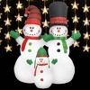 vidaXL Snowman Family Multicolor Fabric 8 ft 8 ft Snowman Family - 2 of 4