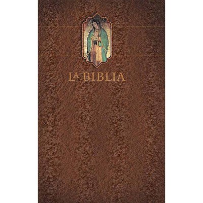 La Biblia Católica: Tamaño Grande, Tapa Dura, Marrón, Con Virgen - Large Print by  Biblia de América (Hardcover)