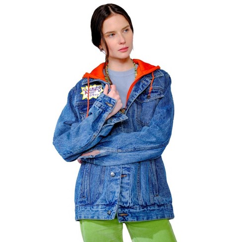 Members Only - Women's Chucky Hoodie Trucker Oversized Jacket - Indigo -  Small