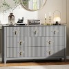 54" Fluted 7-Drawer Dresser - Modern Wood Storage Cabinet for Bedroom & Living Room - 2 of 4