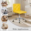 VECELO PU Leather Armless Office Chair, Adjustable Height & 360° Rolling Swivel for Home or Office - 4 of 4