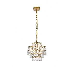 Elegant Lighting Mila 3 - Light Pendant in  Brass - 1 of 4