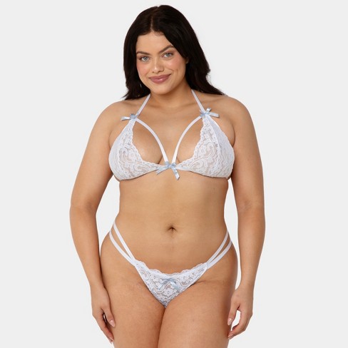Smart & Sexy Women's Matching Bra And Panty Lingerie Set White W/ Mineral  Water Small/medium : Target