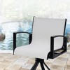 Crestlive Products Sunbrella Outdoor Swivel Bar Stools Aluminum Patio Counter Height Barstools Set of 2 - 3 of 4