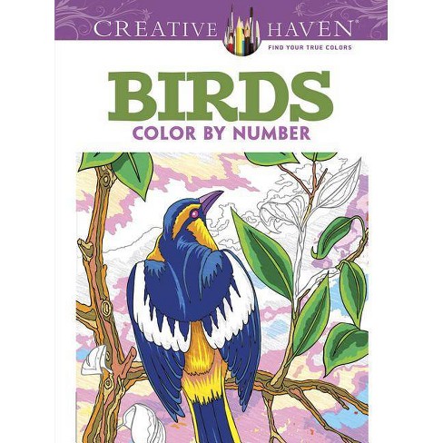 Creative Haven Birds Color By Number Coloring Book - (adult Coloring Books:  Animals) By George Toufexis (paperback) : Target