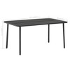 vidaXL Patio Table Dark Gray 59.1 in.x35.4 in.x28.3 in. Steel - 4 of 4