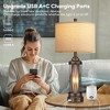 ROTTOGOON Farmhouse Table Lamps with USB A+C Charging Ports, Frosted Glass Lamp for Bedroom Living Room Entryway, Bulbs Included, Bronze - 3 of 4
