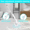JANSNO Waterproof Cordless Power Cleaning Brush with 6 Replaceable Heads, Adjustable Handle, 45° Rotating Shaft, 2-Speed - 4 of 4