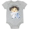 Star Wars C-3PO Princess Leia Chewbacca R2 D2 Baby Girls Bodysuit and Romper Newborn to Toddler - 3 of 4