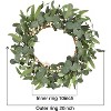 Luupatchy 20in Eucalyptus Wreath, Gift & Decor for Wedding, Christmas, Thanksgiving - 2 of 4