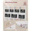 3-Tier Bookcase, Open Shelf Organizer for Living Room/Office, Space-Saving Design, Tool-Free Assembly - 4 of 4
