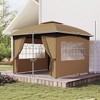 11' x 11' Outdoor Gazebo, Double Roof Patio Gazebo with Curtains, Church Windows, Galvanized Steel Frame - 3 of 4