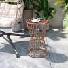 Flash Furniture Devon Indoor/Outdoor Natural Finish Rattan Rope Table with Acacia Wood Top, Fade and Weather Resistant - 3 of 4