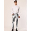 INSPIRE CHIC Men's Casual Striped Slim Fit Color Block Business Pants - 3 of 4