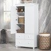 Tall Clothing Storage With Three Drawers, Armoires & Wardrobe Closets With Adjustable Shelf, 62Inch Hight Wardrobe-Cuddlewood - 2 of 4
