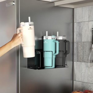 Sorbus Tumbler & Travel Mug Storage Rack – Versatile Organizer for Fridge, Oven, or Wall – Adjustable Mount - 1 of 4