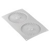 Silikomart Pliss 100 Silicone Mold with 2 Cavities, Each Cavity is 5.51" Diameter x 0.39" High - 2 of 4