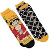 Ripple Junction x One Piece Monkey D Luffy and Straw Hat Pirate Logo Crew Socks 2-PK - 2 of 2