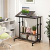 Tangkula Ergonomic Standing Desk Height Adjustable Stand up Computer Desk w/ Tilting Tabletop & Wheels - 4 of 4
