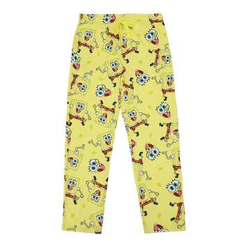 Men's Adult Yellow SpongeBob SquarePants Sleep Pants - Bikini Bottom Comfort