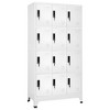vidaXL Locker Cabinet White Steel Medium Locks Locker Cabinet - 2 of 4