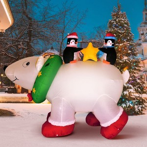 Nifti Nest Christmas Inflatable Decor - Polar Bear and Penguin - 1 of 4