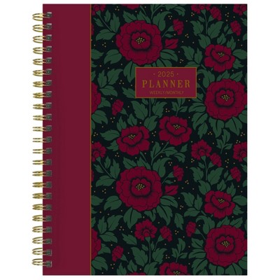 TF Publishing 2025 Weekly/Monthly Planner 8"x6.5" Victorian Blooms: Spiral Binding, Paper, All Ages, January-December