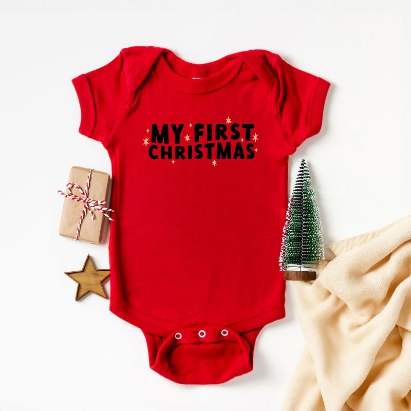 The Juniper Shop My First Christmas Stars Baby Bodysuit, 2 of 3